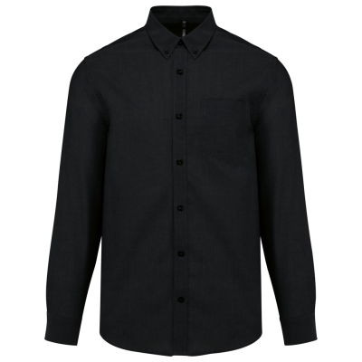 Men's long-sleeved Oxford shirt